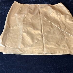Chic Tan Leather Look Mini Skirt